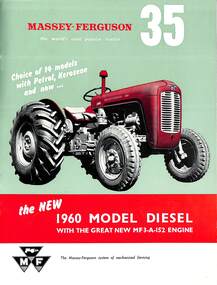 Pamphlet - Massey Ferguson - 35 160 Model The New Diesel Tractor Brochure