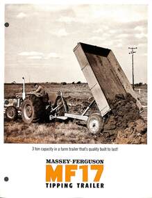 Pamphlet - Massey Ferguson - MF17 Tipping Trailer Brochure