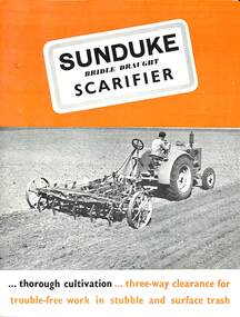 Pamphlet - Sunshine Harvester McKay Massey Harris - Sunduke Bridle Draught Scarifier Brochure