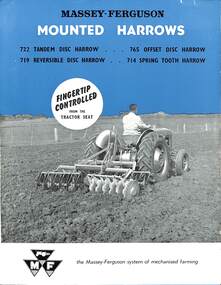 Pamphlet - Massey Ferguson - Mounted Harrows 714, 719, 722 & 765 Brochure