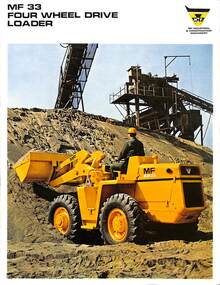 Pamphlet - Massey Ferguson - MF33 Four Wheel Drive Loader Brohure