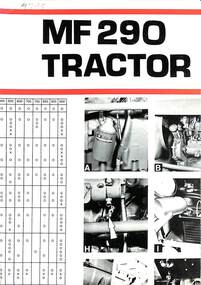 Manual - Massey Ferguson - MF290 Tractor Maintenance Check List