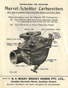 Manual - Sunshine Harvester McKay Massey Harris - Instructions For Adjusting Marvel Schebler Carburettors