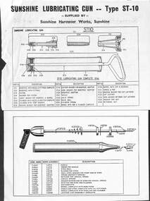 Manual - Sunshine Harvester McKay Massey Harris - Sunshine Lubricating Gun Type ST10