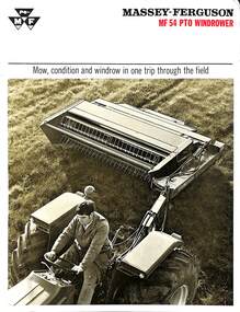 Pamphlet - Massey Ferguson - MF54 PTO Windrower Brochure