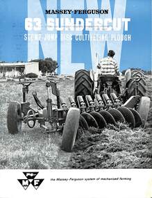 Pamphlet - Massey Ferguson - 63 Sundercut Stump Jump Disc Cultivating Plough Brochure