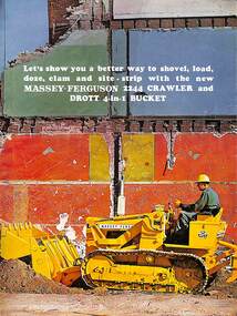 Pamphlet - Massey Ferguson - 2244 Crawler & Drott 4 In 1 Bucket Brochure