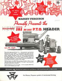 Pamphlet - Massey Ferguson -Sunshine 585 PTO Header Brochure