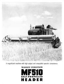 Pamphlet - Massey Ferguson - MF510 Self Propelled Header Brochure