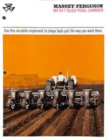 Pamphlet - Massey Ferguson - MF346 Sled Tool Carrier Brochure