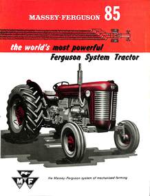 Pamphlet - Massey Ferguson - 85 Tractor Brochure