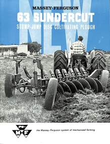Pamphlet - Massey Ferguson - 63 Sundercut Stump Jump Cultivating Plough Brochure