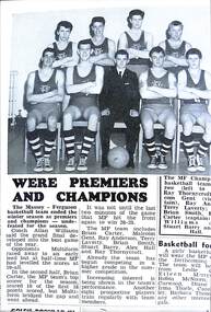 Photograph - Massey Ferguson Basketball Team Photograph
