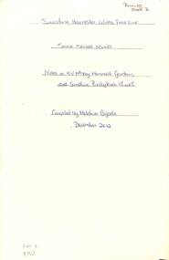 Document - Sunshine Harvester Works Timeline, Melcher Bajada
