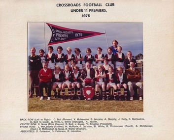 Photograph - Crossroads Football Club Under 11 Premiers 1975 Team Photograph, 1975