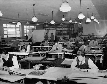 Photograph - Ken Porter Collection - H.V. McKay Massey Harris Engineering Drawing Office Photograph