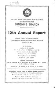 Administrative record - The Sunshine And District Helping Hand Association
