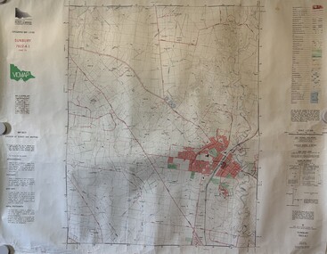 Map - Sunbury Topographic Map, Vicmap, 1989