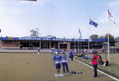 Photograph - Sunshine R.S.L.Bowling Club Green With Players
