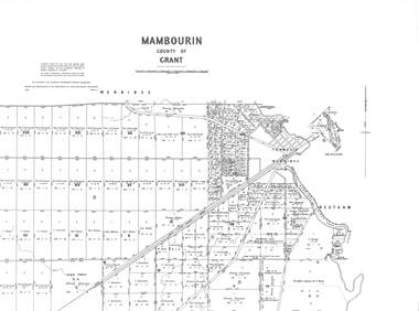 Map - Mambourin County of Bourke 1958 Map, Department of Lands and Survey Malbourne, 1958