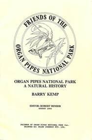 Document - Organ Pipes National Park A Natural History, Friends Of Organ Pipes National Park Inc
