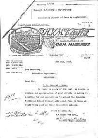Administrative record - Sunshine Techincal School - H.V. McKays Apprentices