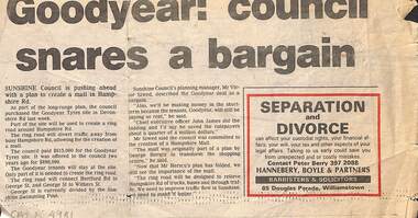 Article - Hampshire Road Proposed Mall 1992, 21st July 1993