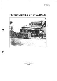 Document - Personalities of St. Albans, Ribarow, Joseph, 2020