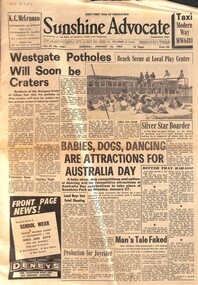 Newspaper - Sunshine Advocate 16th January 1964 Edition, Sunshine Advocate, Sunshine Advocate Thursday January 16 1964, 16th January 1964