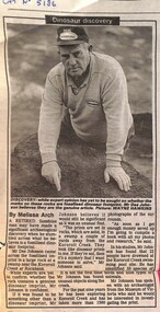 Article - Dinosaur Discovery By Des Johnson, The Advocate, 10th September 1997