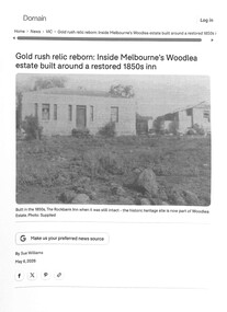 Document - Rockbank Inn Woodlea Estate Rockbank, Sue Williams, 6th May 2026