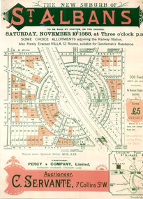 Poster - St. Albans Land Sales 1888 Advertisement Poster