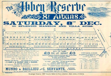 Poster - St. Albans Land Sales C1888 Advertisement Poster