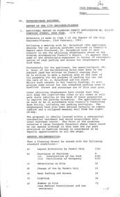 Administrative record - City of Sunshine - Commissioner Mr Alexander Alex George Gillon Collection 1976 - 1982 - Extraordinary Business Reports 23rd February 1982, City of Sunshine, 23rd February 1982