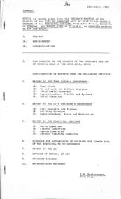 Administrative record - City of Sunshine - Commissioner Mr Alexander Alex George Gillon Collection 1976 - Notice of Ordinary Meeting 20th July 1982, City of Sunshine, 28th July 1982