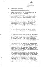 Administrative record - City of Sunshine - Commissioner Mr Alexander Alex George Gillon Collection 1976 - 1982 - Extraordinary Business Report Old Municipal Offices Air Conditioning 9th March 1982, City of Sunshine, 9th March 1982
