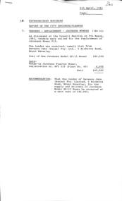 Administrative record - City of Sunshine - Commissioner Mr Alexander Alex George Gillon Collection 1976 - 1982 - Extraordinary Business Report Jacobsen Mowers Replacement Tender 6th April 1982, City of Sunshine, 6th April 1982