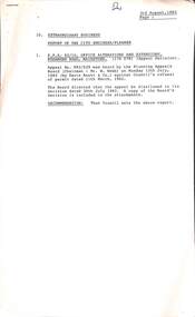 Administrative record - City of Sunshine - Commissioner Mr Alexander Alex George Gillon Collection 1976 - 1982 - Extraordinary Business Report Office Alterations Rosamond Road 3rd August 1982, City of Sunshine, 3rd August 1982