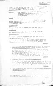 Administrative record - City of Sunshine - Commissioner Mr Alexander Alex George Gillon Collection 1976 - 1982 - Special Meeting Minutes 8th April 1976, City of Sunshine, 8th April 1976