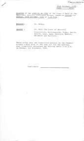 Administrative record - City of Sunshine - Commissioner Mr Alexander Alex George Gillon Collection 1976 - 1982 - Minutes of Special Meeting 26th October 1976, City of Sunshine, 26th October 1976