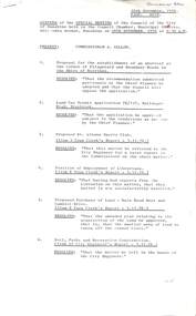 Administrative record - City of Sunshine - Commissioner Mr Alexander Alex George Gillon Collection 1976 - 1982 - Minutes of Special Meeting 16th November 1976, City of Sunshine, 16th November 1976
