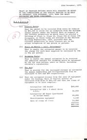 Administrative record - Commissioner Mr Alexander Alex George Gillon Collection 1976 - 1982 - Draft Of Proposed Motions For Special Meeting 25th November 1976, City of Sunshine, 22nd November 1976