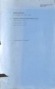 Administrative record - City of Sunshine - Commissioner Mr Alexander Alex George Gillon Collection 1976 - 1982 - Accounts Submitted For Payment 23rd November 1976, City of Sunshine, 23rd November 1976