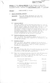 Administrative record - City of Sunshine - Commissioner Mr Alexander Alex George Gillon Collection 1976 - 1982 - Minutes Of Special Meeting 25th November 1976, City of Sunshine, 25th November 1976