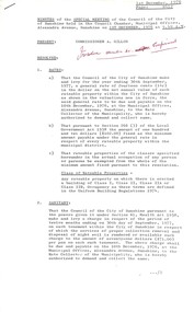 Administrative record - City of Sunshine - Commissioner Mr Alexander Alex George Gillon Collection 1976 - 1982 - Minutes Of Special Meeting 1st December 1976, City of Sunshine, 1st December 1976
