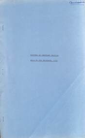 Administrative record - City of Sunshine - Commissioner Mr Alexander Alex George Gillon Collection 1976 - 1982 - Minutes Of Ordinary Meeting 8th December 1976, City of Sunshine, 8th December 1976