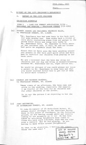 Administrative record - City of Sunshine - Commissioner Mr Alexander Alex George Gillon Collection 1976 - 1982 - City Engineer Report 29th June 1977, City of Sunshine, 29th June 1977