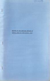 Administrative record - City of Sunshine - Commissioner Mr Alexander Alex George Gillon Collection 1976 - 1982 - Minutes of the ordinary meeting of council held on 24th August 1977, City of Sunshine, 24th August 1977
