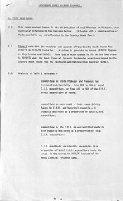 Administrative record - City of Sunshine - Commissioner Mr Alexander Alex George Gillon Collection 1976 - 1982 - Background Paper On Road Finances, City of Sunshine, 1977