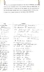 Administrative record - City of Sunshine - Commissioner Mr Alexander Alex George Gillon Collection 1976 - 1982 - Albion Rovers Soccer Club Liquor Licence Application Petition, City of Sunshine, 1977